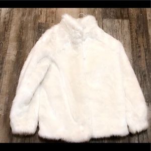 White Faux Fur Coat